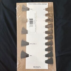 Redken Hair Color Swatch with Gray and Black Shades